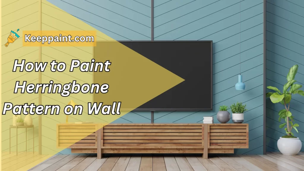how to paint herringbone pattern on wall